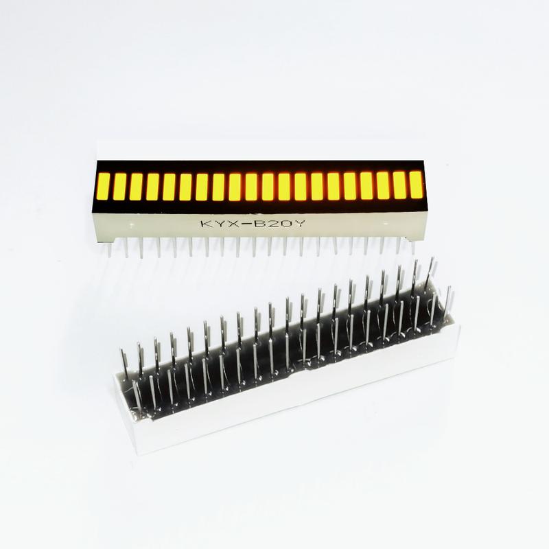 10PCS 50.5*10*8mm Ultra Bright LED Display Green/Red/Yellow 20 Segment Bar Graph Chart for Mobile Charging Bar-Graph Module DIY