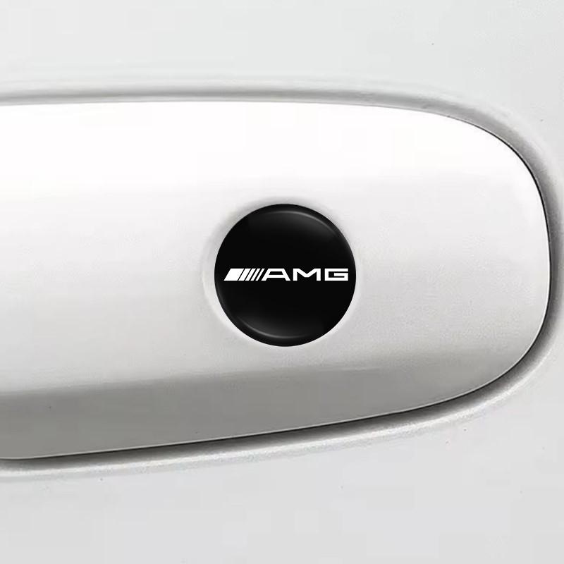 Car Door Lock Keyhole Sticker Auto Key Sticker Emblem For Mercedes Benz AMG A B C E G CLA W211 W203 W204 C260 E300L A200L GLC300 JQRST1