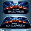 1pc Halloween Car Windshield Sunshade - Spooky Pumpkin Moon Design With "Happy Halloween" Text, Foldable Front Window Visor For