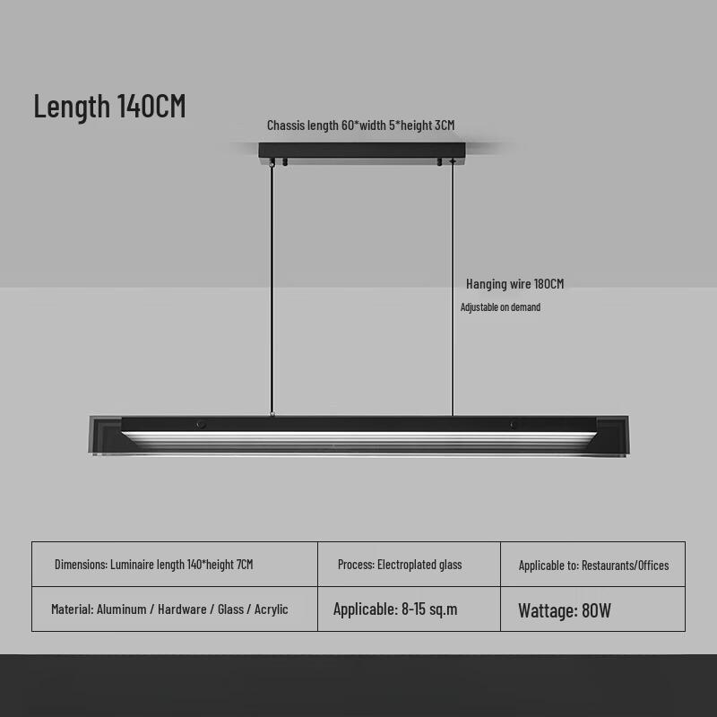 Modern Linear Glass Pendant Light