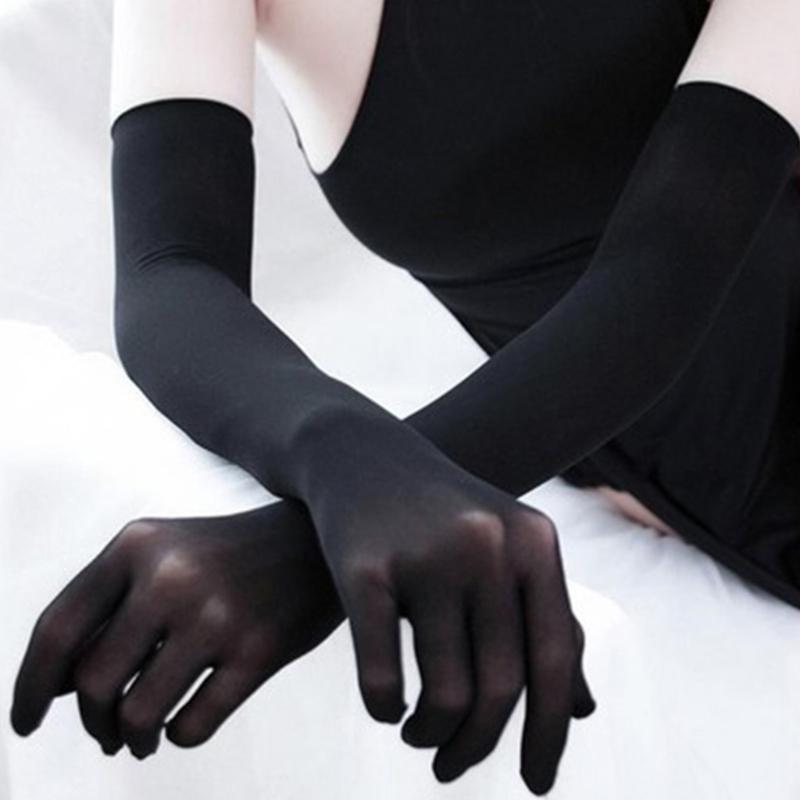 Ультратонкие перчатки для женщин и девочек для тематической вечеринки, удобные в носке, эластичные тюлевые длинные перчатки для ночного клуба, летние