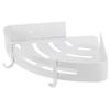 White Toilet Triangular Basket Hotel Bathroom Single Layer Aluminum Shelf for Bathroom