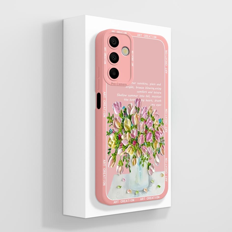 Чехол для телефона Samsung Galaxy A15 A 15 4G 5G. Роскошный модный дизайн. Матовый черный квадрат. Высококачественный мягкий жидкий силиконовый чехол для бампера Samsung.