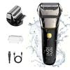 Электрическая USB-перезаряжаемая электрическая бритва на 3 персоны для сухого и влажного бритья USB LED IPX6 можно брить в подарочной бритве Respect for the Aged,