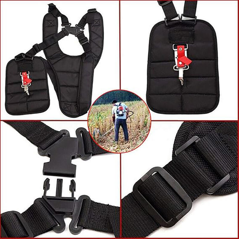 Double Shoulder Strimmer Harness Strap For Lawn Mower Grass Strimmer Brush Cutter Garden Power Pruner Adjusted Oxford Belt