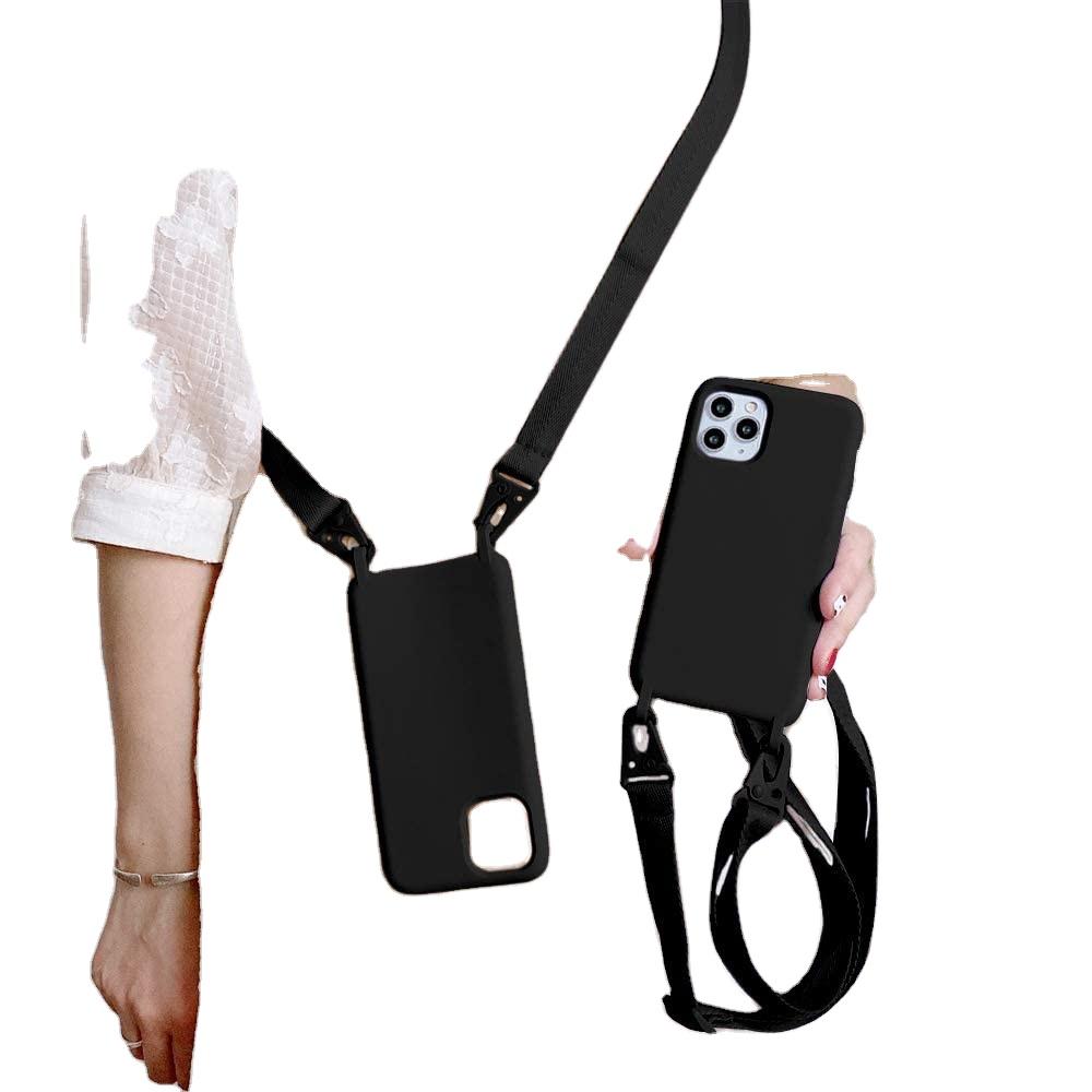 Silicone Crossbody Lanyard Phone Case for Note 20/S21/S22 Plus for 16/17 Waterproof Shockproof Anti-Shock Adjustable Necklace