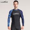 Mens Quick-Dry Rash Guard Long Sleeve UV Protection Diving Suit Surfing Snorkeling Water Sports