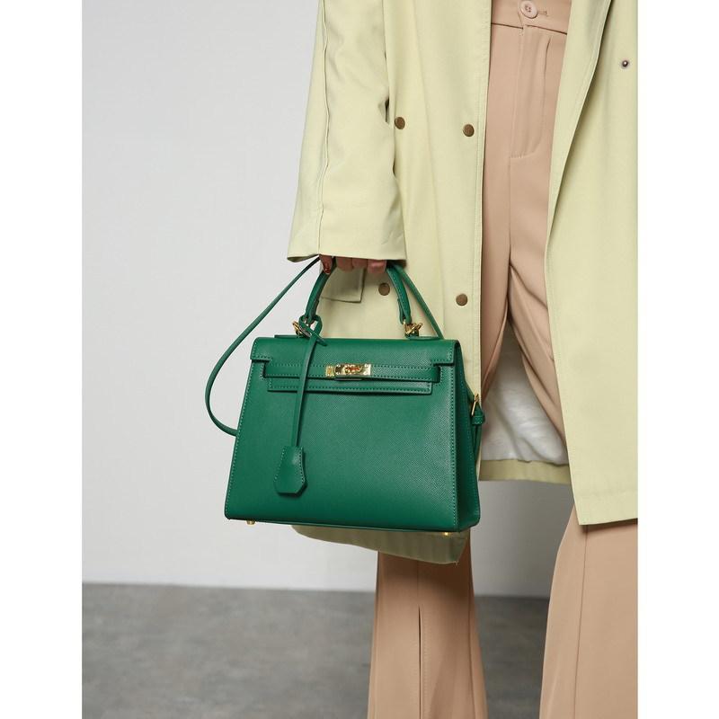 Handbag women's 2026 new trendy and foreign versatile Kelly bag second generation high-end niche design shoulder messenger bag