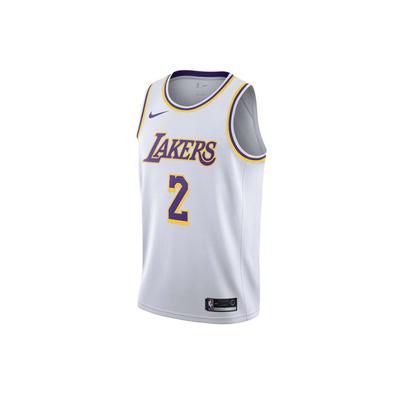 Майка баскетбольная NBA, летняя, дышащая, Fan Edition, Lonzo Ball No. 2 Мужские топы Белые AA7101-100