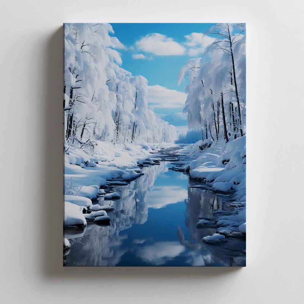 Zimowe Uroki Zimowe Uroki, 50X70 Cm, Bez Ramy, Płótno Premium Na Blejtramie