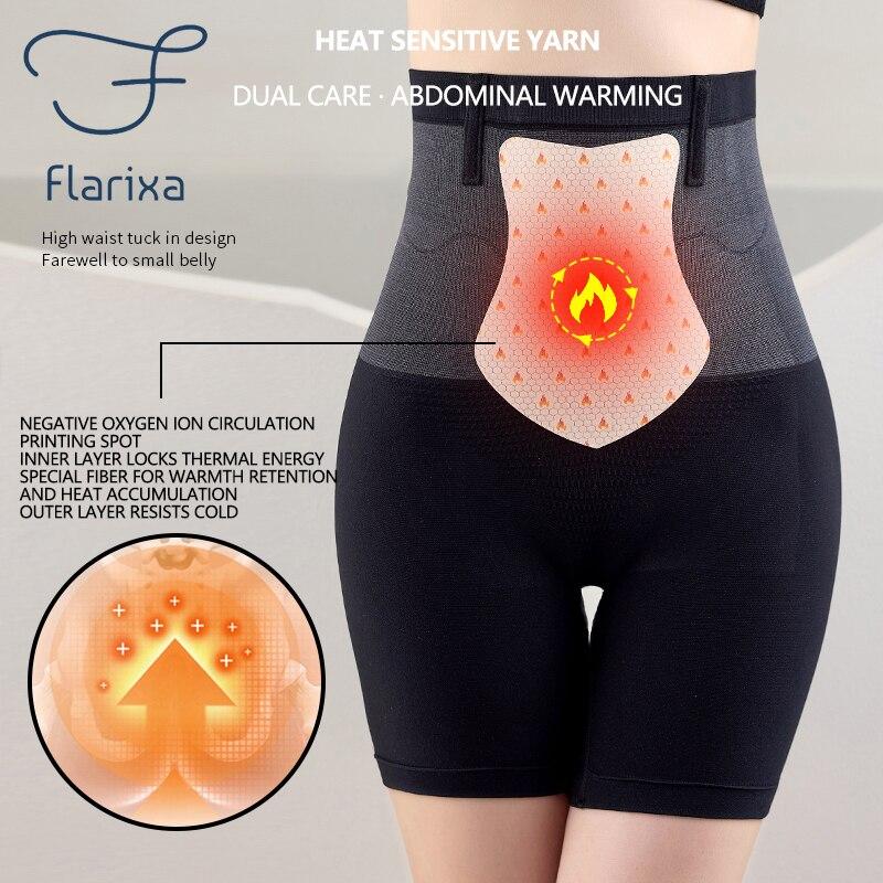 Flarixa Трусики с высокой талией, плоские моделирующие живот, бесшовные защитные шорты под юбкой, женское термобелье, менструальные трусы