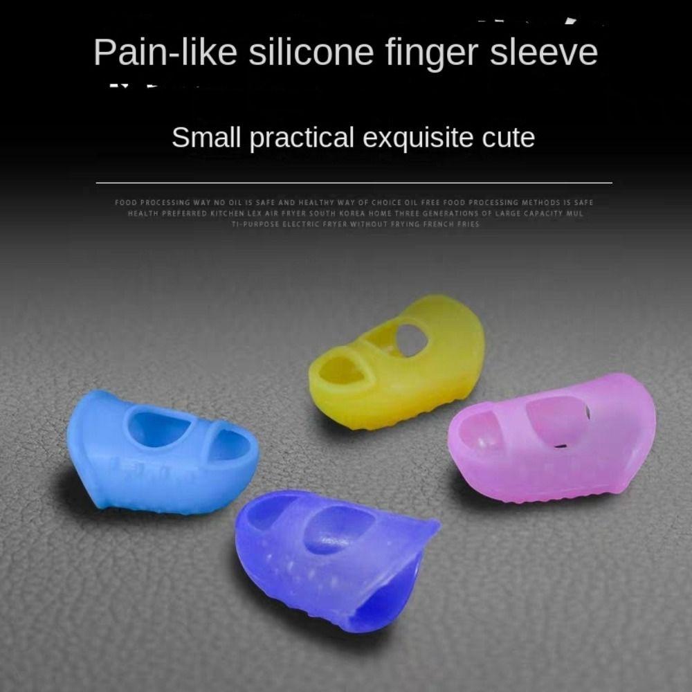 10pcs Solid Color Guitar Fingertip Protectors Breathable Guitar Finger Cover  Unisex