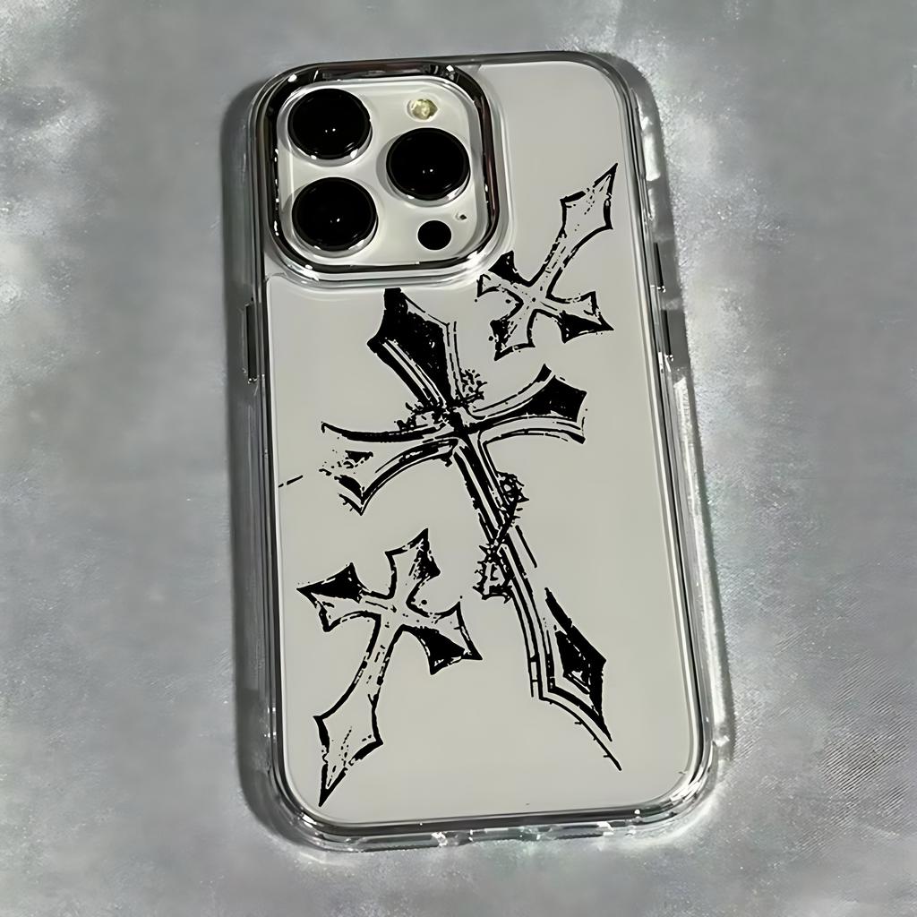 Темный готический крест Чехол для телефона для OPPO Reno4 Reno5 Reno6 Reno8 Reno11 Reno12 13 14 15 Z T F Pro 4G 5G Прозрачный мягкий чехол