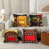 Мультяшная милая наволочка Domo-kun, офисные подушки, подходит для дивана, автомобиля, спальни, декоративная наволочка