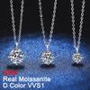 D цвет 3 карата настоящий муассанит ожерелье кулон для женщин 18-каратное покрытие стерлингового серебра S925 свадебная цепочка с бриллиантами на шею ювелирные изделия GRA
