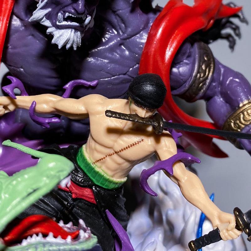 22 см Фигурка One Piece Ророноа Зоро Аниме Фигурки Фигурки Действия ПВХ Фигурка Зоро Фигурка Статуэтка Игрушка Коллекция Украшение Куклы