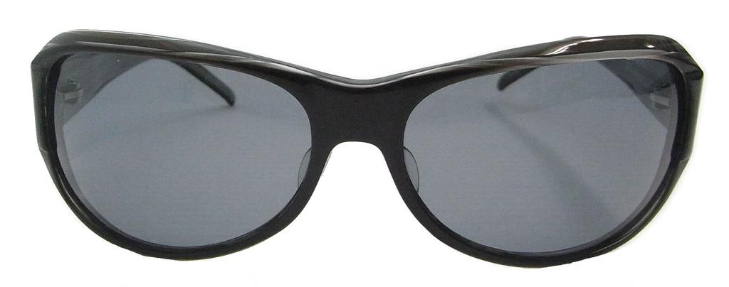 PP Polarized Sunglasses UV Protection Handmade Frame 8 Curves Reflective Light Cut Japanese Polarized Lenses Reduce Glare PG-003 (Black/Smoke