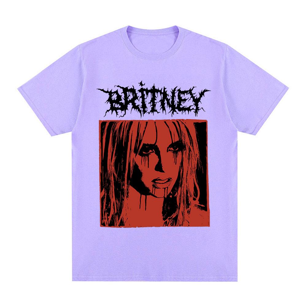 Britney Spears Metal Rock Graphic T-shirt Women Fashion Hip Hop T Shirts Harajuku Vintage Short Sleeve Tee Shirt