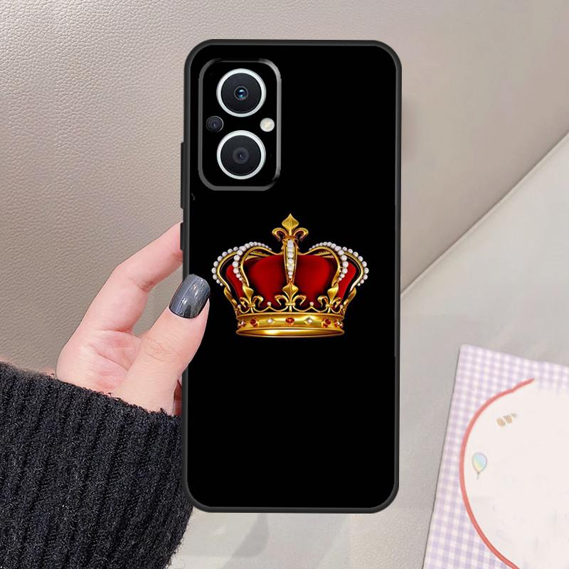 Чехол с короной Короля и Королевы для OPPO Reno 13 11 12 14 Pro 13F 14F 12F 11F 7 8 Lite Чехол для OPPO Find X5 X6 X8 X9 Pro