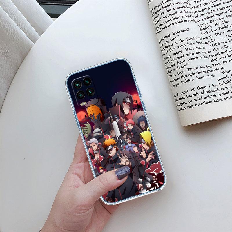Прозрачный чехол для телефона с Акацуки из Наруто для Samsung Galaxy A04 A04S A14 A23 A34 A54 M23 M33 M52 M53