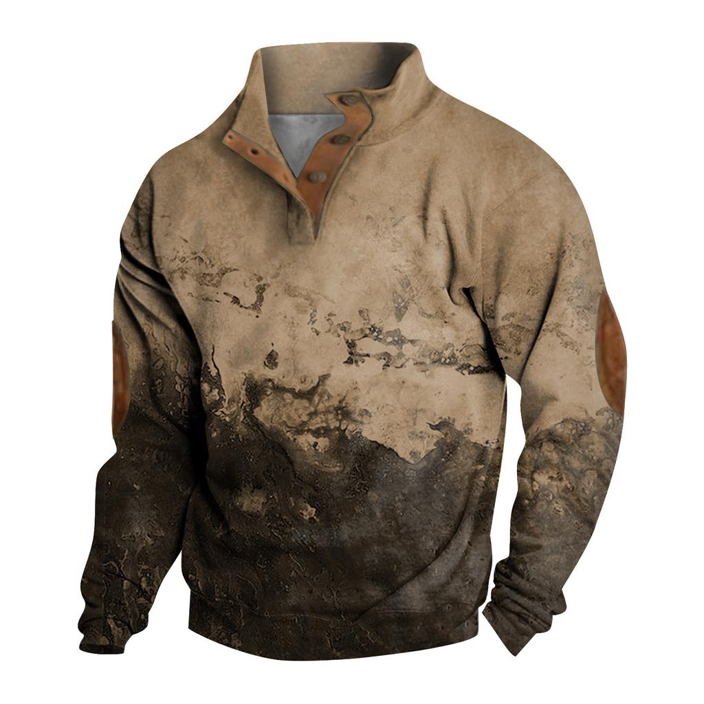 Весенне-осенняя мужская толстовка с воротником-стойкой на открытом воздухе, повседневные свитера, топы