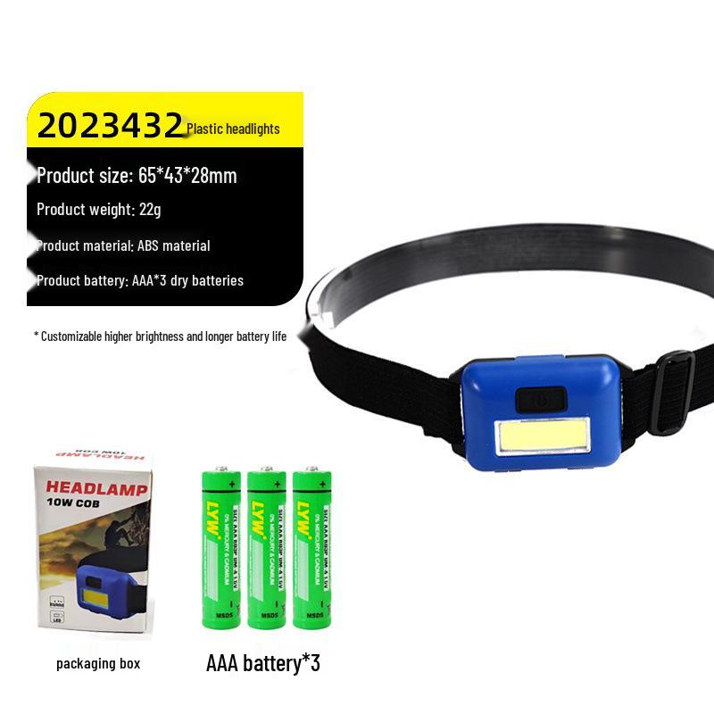 Светодиодный лазерный фонарь с двумя режимами света, перезаряжаемый налобный фонарь - Суперяркий, длительное время работы от аккумулятора, идеально подходит для ночной рыбалки