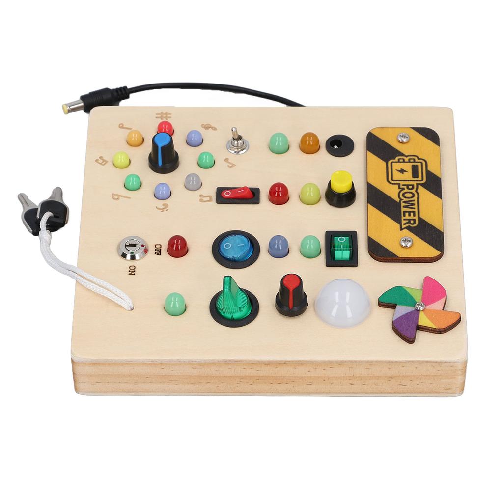 Световая сенсорная доска для обучения модели ветряной мельницы, координация рук и глаз, деревянный образовательный переключатель