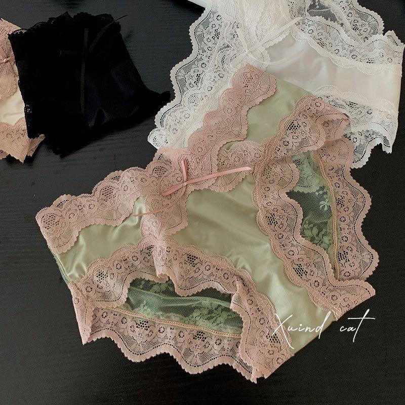 Женское новое сексуальное нижнее белье средней талии из чистого хлопка с кружевной кромкой, дышащее, не оставляющее следов, легкое, высококачественное нижнее белье