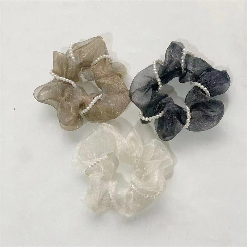 Корейские тканевые резинки для волос, женские однотонные веревки для волос, элегантный держатель для хвоста, резинка, эластичная лента для волос, аксессуары для волос, петля для волос