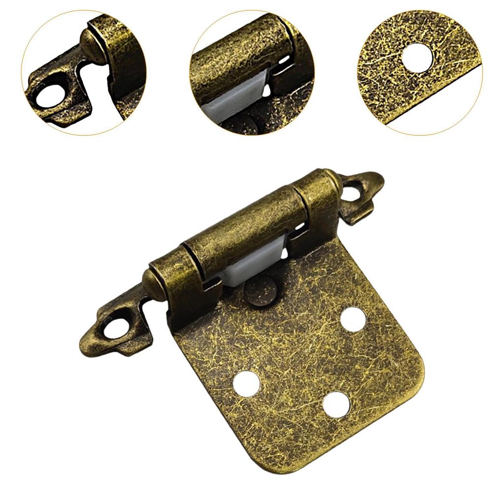 10 Pieces Self Closing Hinges Metal Flush Mount Kitchen Cabinet Door Hinges