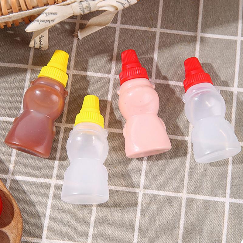 2 шт./упак. Мини-бутылка для приправы «Медведь», переносной контейнер для заправки салата кетчупом