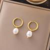 Elegant Retro Stainless Steel Earrings with Exaggerated Design for Women