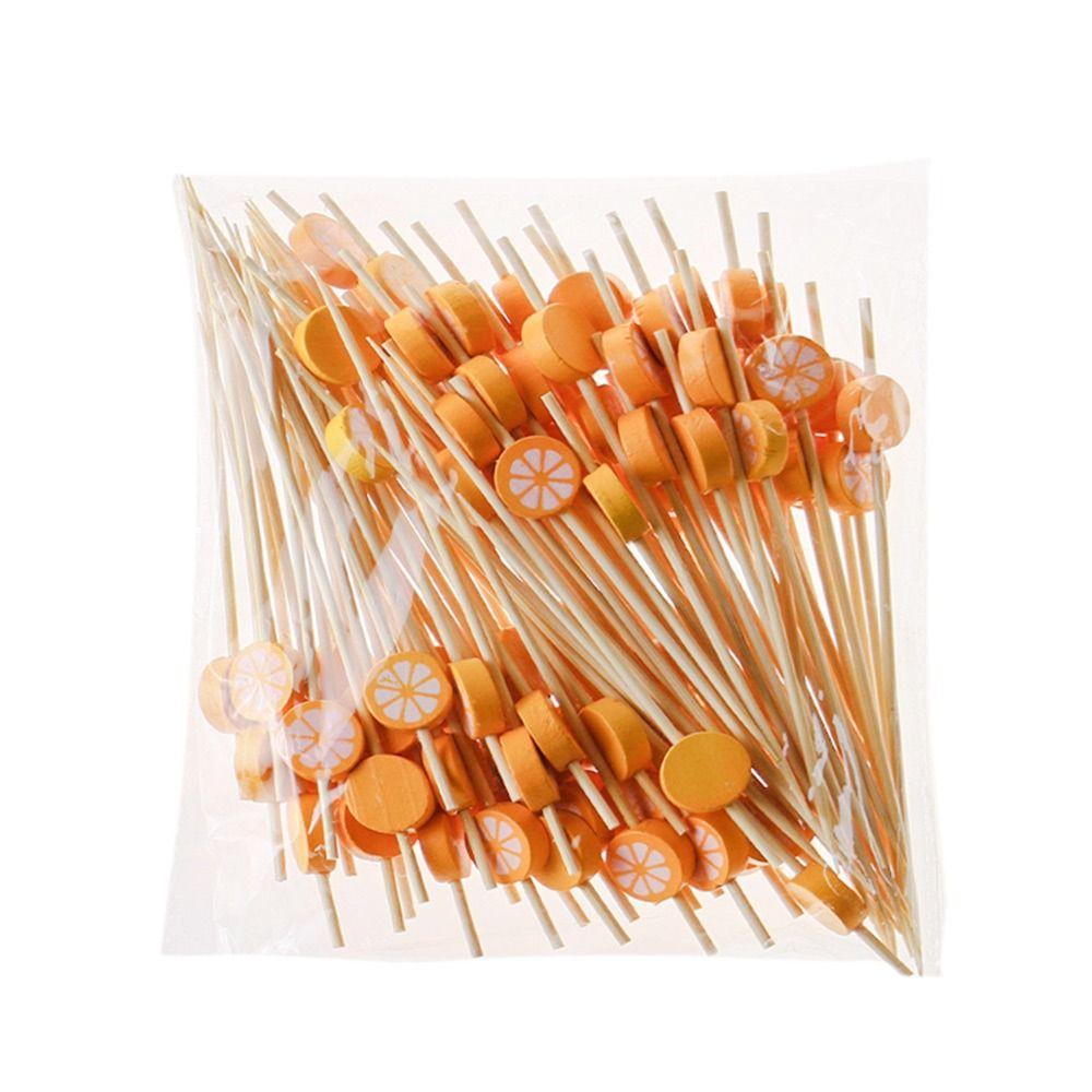 Salad Sandwich Toothpicks Fruit Sticks Handmade Toothpicks Food Fruit Cocktail Decor Bamboo Picks