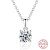 Genuine 1 Carat Moissanite Pendant, Melon Seed Buckle, Four-Claw Moissanite Necklace.
