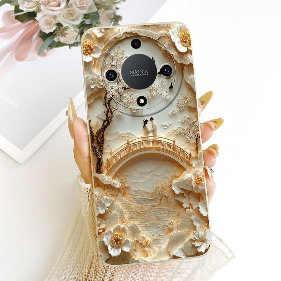 Ударопрочный Чехол Для Honor X9a Чехол Magic 5 Lite Funda RMO-NX1 RMO-NX3 Роскошные Чехлы Из Мягкого Силикона С Цветами Ромашки Для HonorX9a Capa