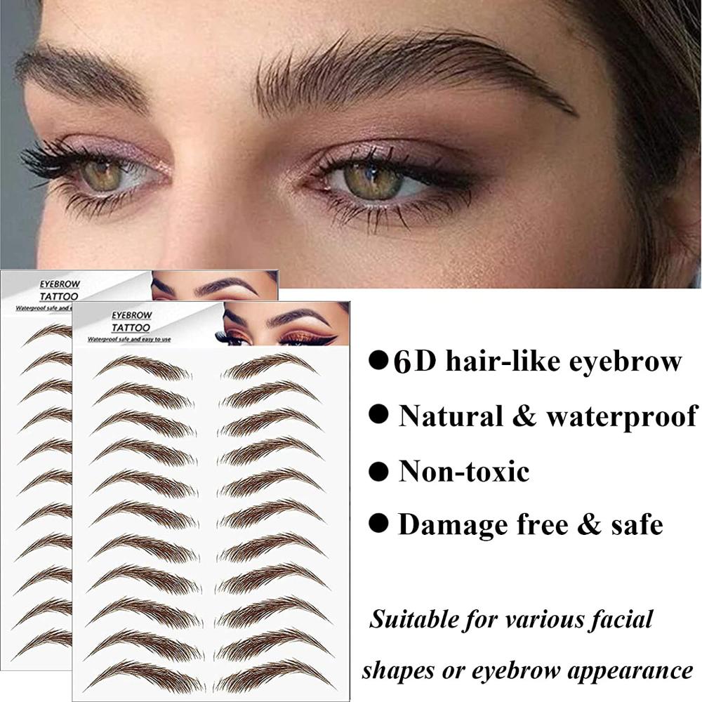 Makeup Lasting Waterproof False Eyebrows Authentic 6D Hair-like Eyebrow Eyebrow Tattoo Sticker