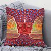 A- Alex Gray Trippy Psychedelic Pillow Case Square Pillow Bedroom Sofa Leisure Comfort Cushion Living Room Home Decoration 40X40