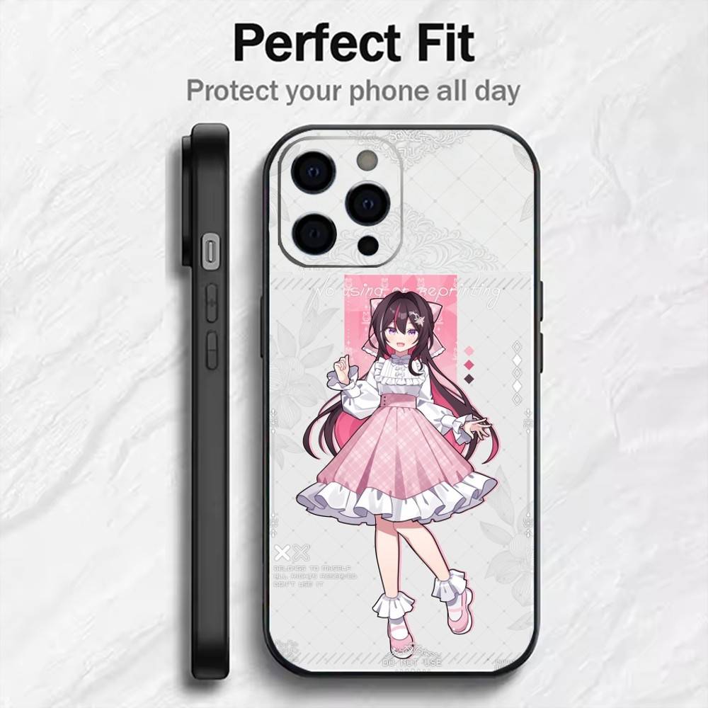 HOLO Персонажи На Лолита Чехол Для Телефона Для iPhone17,16,15,14,13,12 Plus,Max Мягкий Силикон Черный Чехол