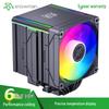 SNOWMAN MT660 Двухбашенный CPU кулер с 6 тепловыми трубками, цифровым дисплеем и ARGB вентилятором с контролем температуры