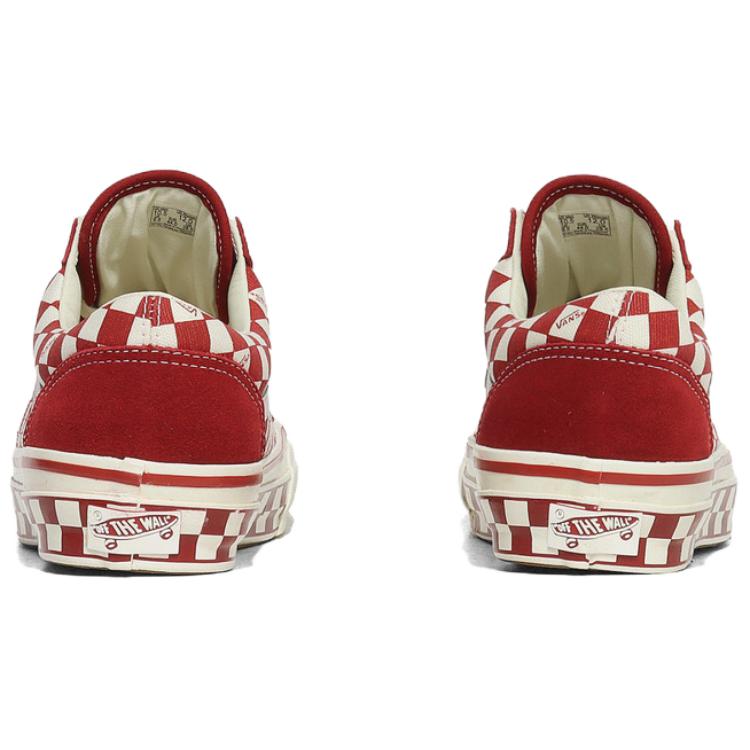 Vans Premium Old Skool 36 Checkerboard - Chili Pepper Red Unisex Sneakers White VN000D57ERY