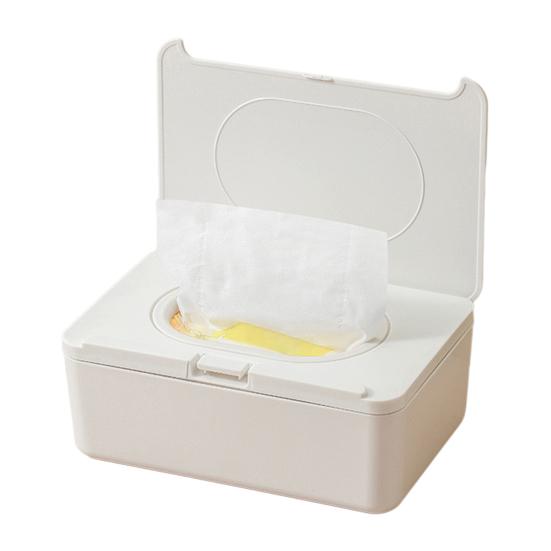 Wipes Dispenser, Refillable with Buckle-Sealed Cover Tissue Box, Dustproof Easy Pull Wipes Pouch Case for Bathroom