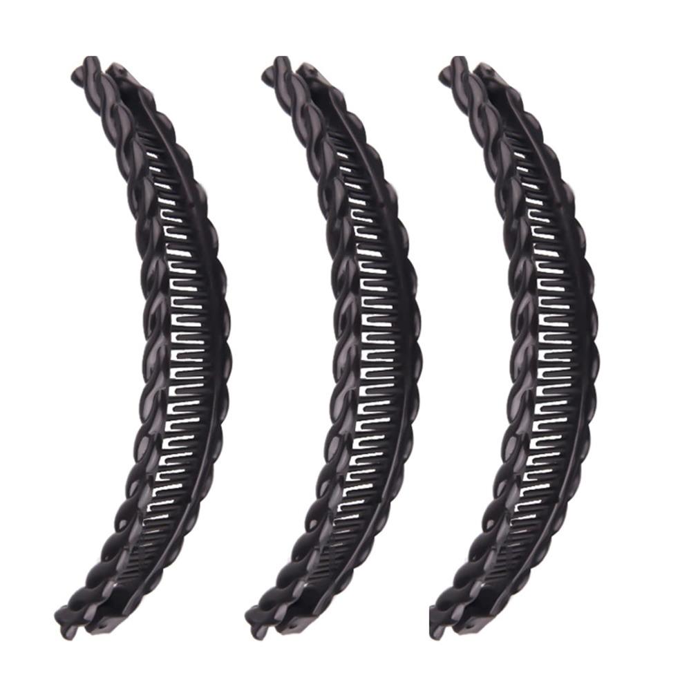 New 1st Choice Clincher Combs Banana Clips - Hair Grip Comb, Fishtail Ponytail Clamp, Long Hair Accessory for Girls and Women