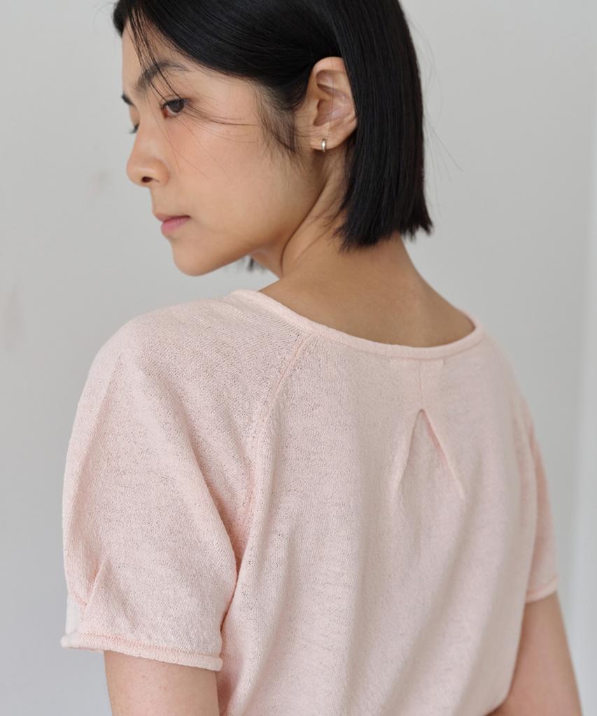 AHWE Summer Boat Neck Knit_Peach