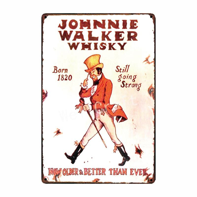 [ WellCraft ] johnnie whisky Metal Sign Wall Plaque Painting FG-237
