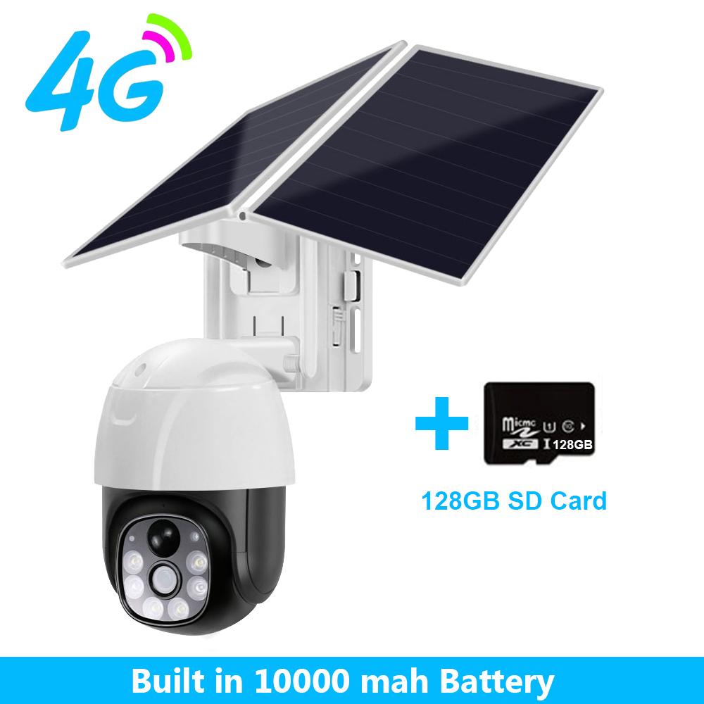 Солнечная камера, беспроводная Wi-Fi 4G, солнечная батарея, наружная охранная камера видеонаблюдения, умная домашняя PIR-камера видеонаблюдения