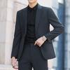 Men Solid Color Groom Wedding Dress Party Men's Business Casual Suit Korean Style Trendy Slim Fit 2 Piece Set Plus Size