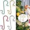 50pcs Hooks, Party Christmas Decorations Hooks, Christmas s-Shaped Hooks, Traceless Small Hooks, Christmas Flower Metal Hooks