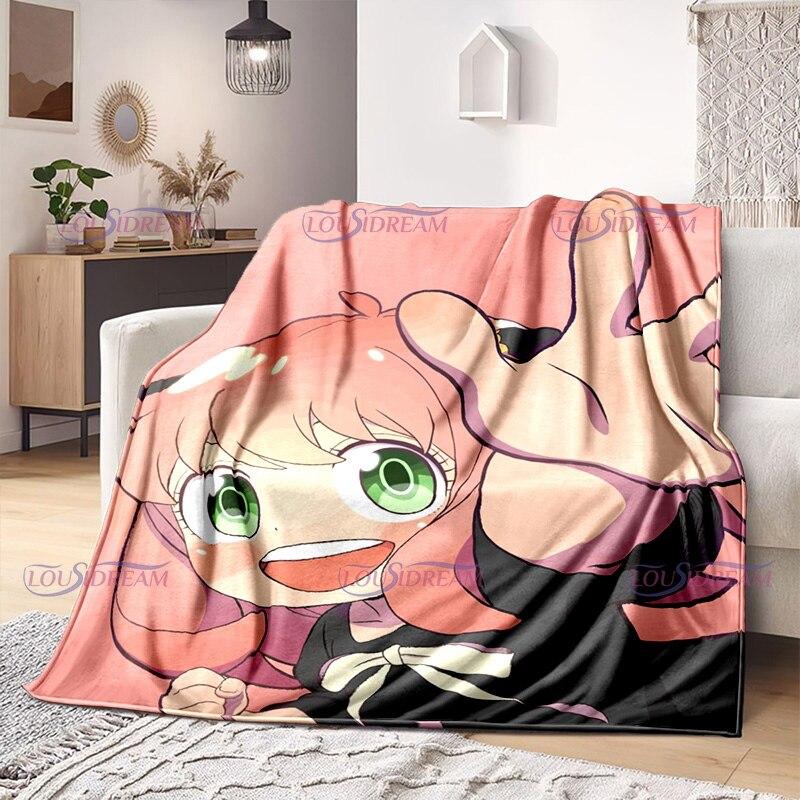 Аниме SPY×FAMILY модное фланелевое фланелевое одеяло для девочек Аня Kawaii Waku подарок для детей и взрослых диван домашний Bedspesd