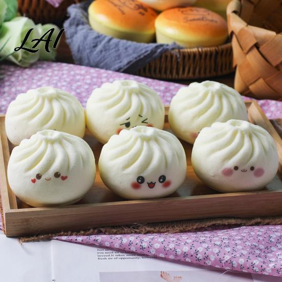 Dumpling Squeeze Toy Cartoon Steamed Bun Simulated Sensory Pinch Desk Fidget Stress Relief Relaxation Decompression Tool
