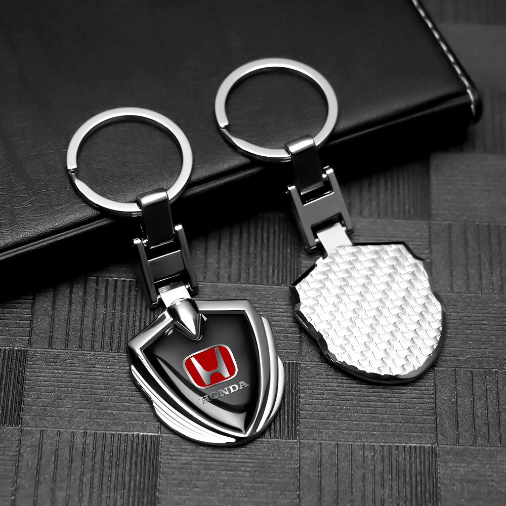 1Pcs Metal Auto Emblem Car Keychain Key Rings Gifts Pendant For Honda Civic Accord Crv Hrv City Jazz CR-Z Element Insight MDX XL0